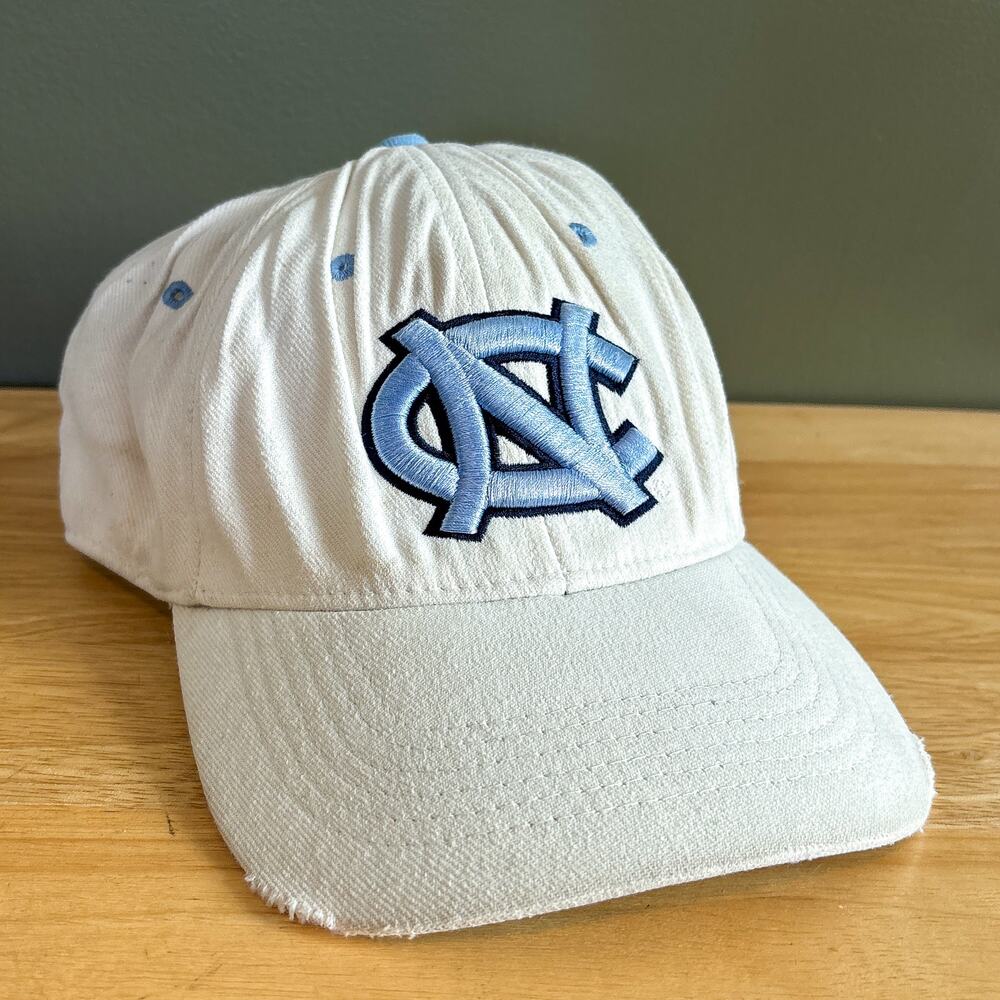 Top of the World UNC Tar Heels NCAA White Carolina Blue One-Fit Stretch Hat